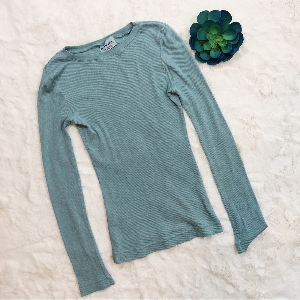 Michael stars | robin blue shimmer long sleeve top